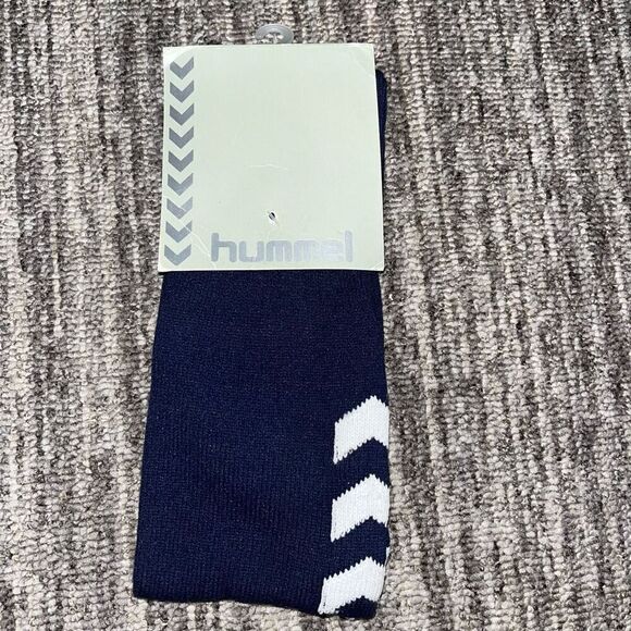 Hummel‎ Size 35/38 HML Promo Football Socks Marine Navy Blue knee High NWT - Picture 3 of 5